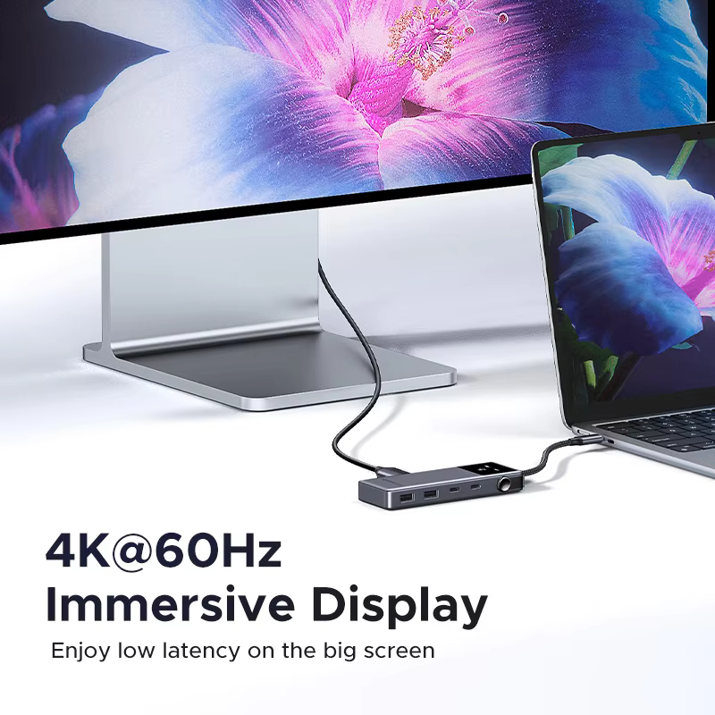 UGREEN Uno USB C 허브, 노트북용 분배기 어댑터, 맥북 프로 에어, USB 확장기, 도킹 스테이션, 6 인 1, 4K60Hz, PD100W, 10Gbps, USB3.2 이미지 3