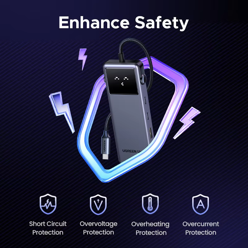 UGREEN Uno USB C 허브, 노트북용 분배기 어댑터, 맥북 프로 에어, USB 확장기, 도킹 스테이션, 6 인 1, 4K60Hz, PD100W, 10Gbps, USB3.2 이미지 6