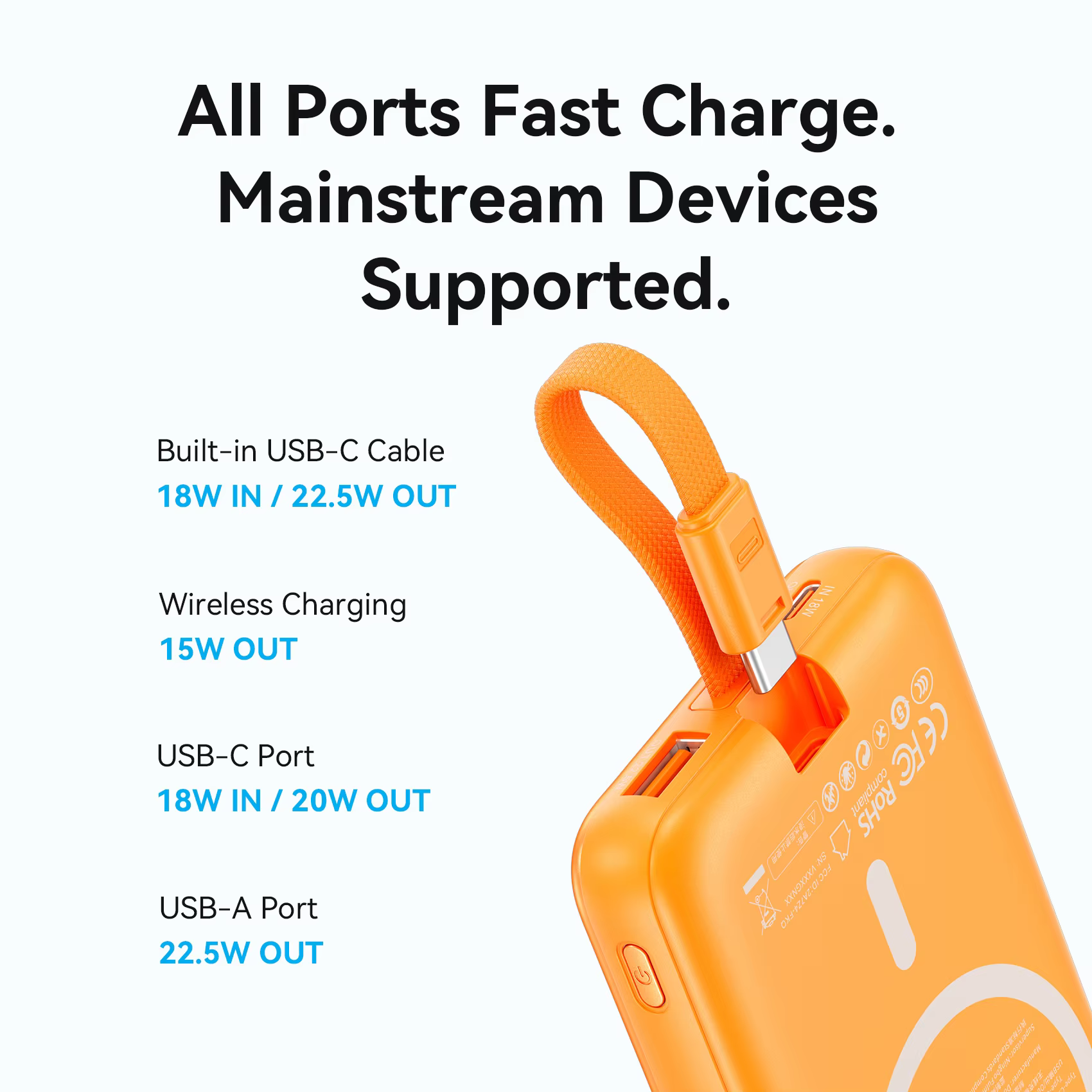 Vention CCC 10000mAh 22.5W 마그네틱 파워뱅크 15W 무선 고속 충전기 휴대용 파워뱅크 외장 배터리 아이폰 17용 이미지 6