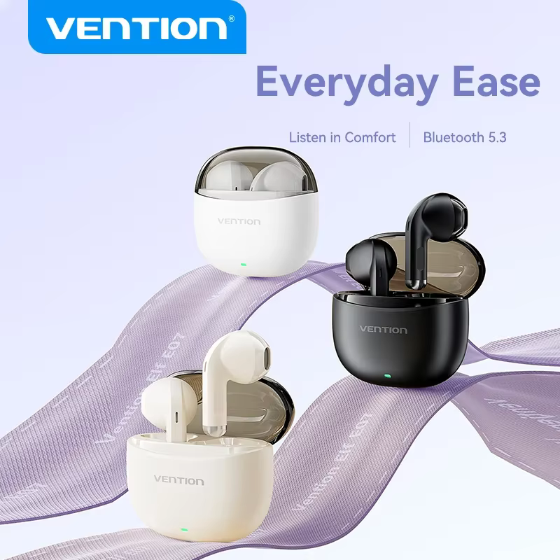 Vention 무선 이어폰 블루투스 5.3 인공지능 기반 ENC 작고 가벼운 스마트 터치 컨트롤 TWS 무선 블루투스 이어버드 엘프 E07 Vention 무선 이어폰 블루투스 5.3 인공지능 기반 ENC 작고 가벼운 스마트 터치 컨트롤 TWS 무선 블루투스 이어버드 엘프 E07 이미지 1