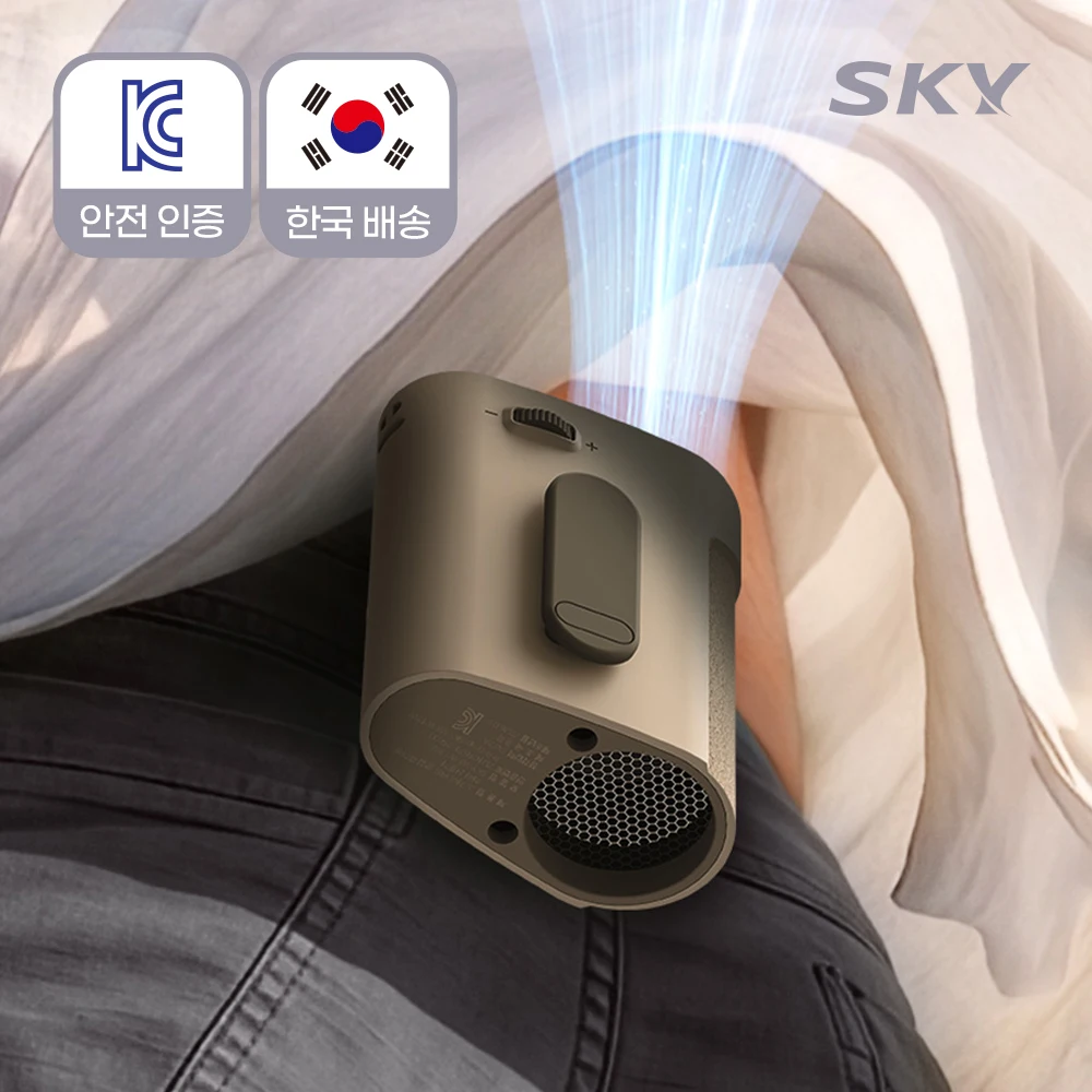 [16시간대용량] 스카이 클립 100단 바디팬 휴대 허리 선풍기 + 스트랩 W13 이미지 1
