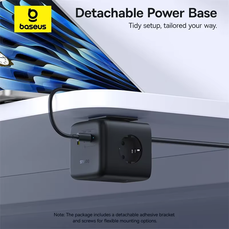 Baseus 67W GaN 고속 충전기 전원 스트립 3AC 3680W 콘센트 USB-C 노트북 iPhone 용 고속 충전 데스크탑 스테이션 Samsung Xiaomi 이미지 5