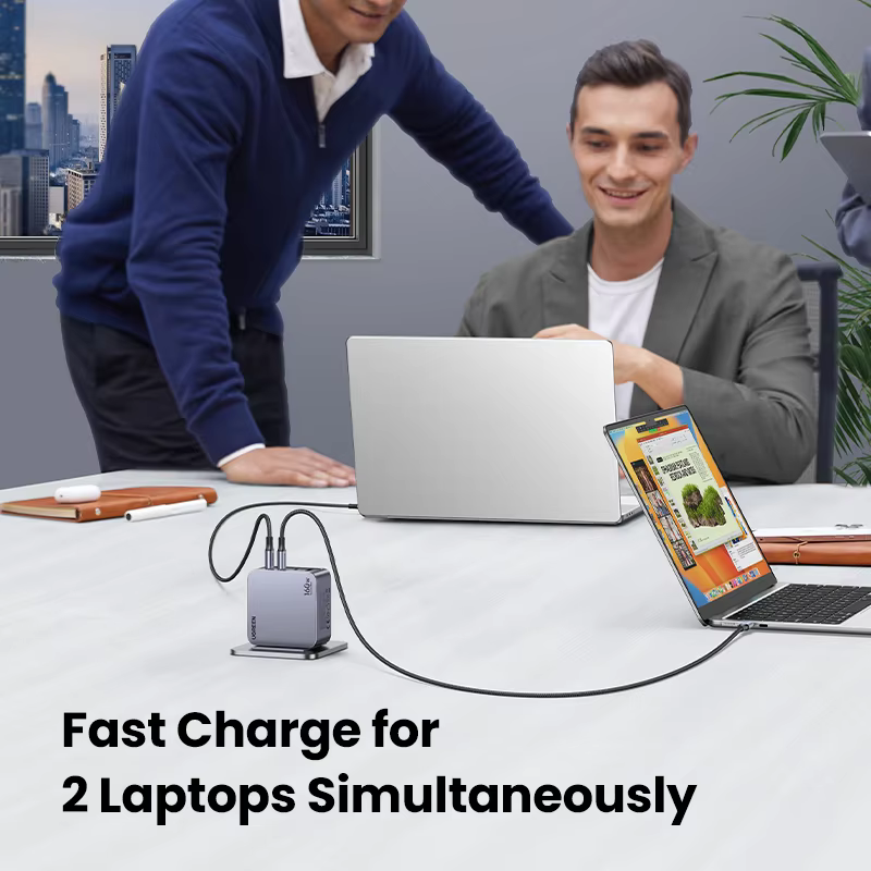 【KR 플러그 】유그린 160W GaN 충전기 PD3.1 QC4.0 3.0 고속 충전 MacBook Pro 노트북 USB 충전 지원 삼성 iPhone 17 샤오미 태블릿등 적용 이미지 3