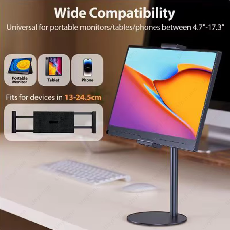 Cdisplay 휴대용 모니터 스탠드 조정 가능한 높이 데스크탑 모니터 브래킷 4.7-17.3 인치 전화 태블릿 모니터 지원 홀더 이미지 2