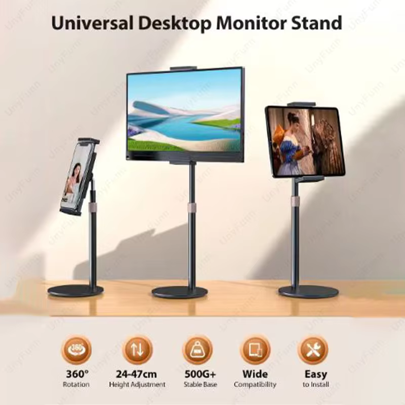 Cdisplay 휴대용 모니터 스탠드 조정 가능한 높이 데스크탑 모니터 브래킷 4.7-17.3 인치 전화 태블릿 모니터 지원 홀더 이미지 3