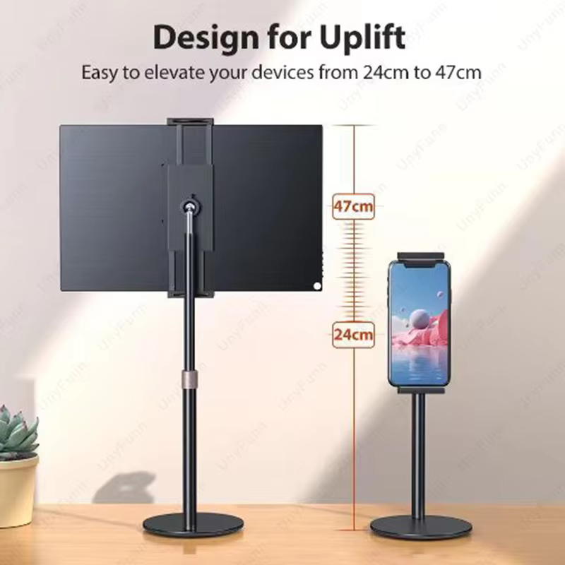 Cdisplay 휴대용 모니터 스탠드 조정 가능한 높이 데스크탑 모니터 브래킷 4.7-17.3 인치 전화 태블릿 모니터 지원 홀더 이미지 5