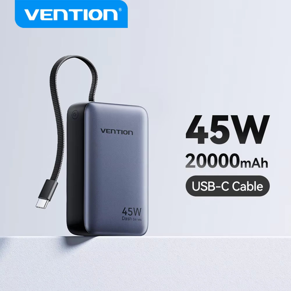 Vention CCC 45W 20000mAh 보조베터리 Xiaomi iPhone Pro Max 용 고속 충전 휴대용 충전기 Samsung Galaxy Battery 3C Powerbank Vention CCC 45W 20000mAh 보조베터리 Xiaomi iPhone Pro Max 용 고속 충전 휴대용 충전기 Samsung Galaxy Battery 3C Powerbank 이미지 1