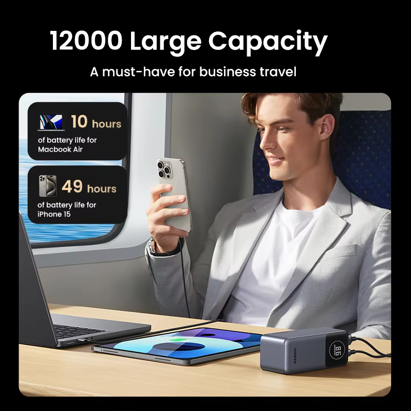 UGREEN Nexode 미니 100W 12000mAh 보조배터리 20000mAh 휴대용 PD 외장 배터리 파워뱅크 (아이폰 17 Pro, 16 고속 충전 지원) UGREEN Nexode 미니 100W 12000mAh 보조배터리 20000mAh 휴대용 PD 외장 배터리 파워뱅크 (아이폰 17 Pro, 16 고속 충전 지원) 이미지 3