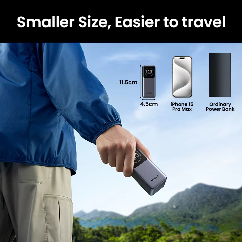 UGREEN Nexode 미니 100W 12000mAh 보조배터리 20000mAh 휴대용 PD 외장 배터리 파워뱅크 (아이폰 17 Pro, 16 고속 충전 지원) UGREEN Nexode 미니 100W 12000mAh 보조배터리 20000mAh 휴대용 PD 외장 배터리 파워뱅크 (아이폰 17 Pro, 16 고속 충전 지원) 이미지 6