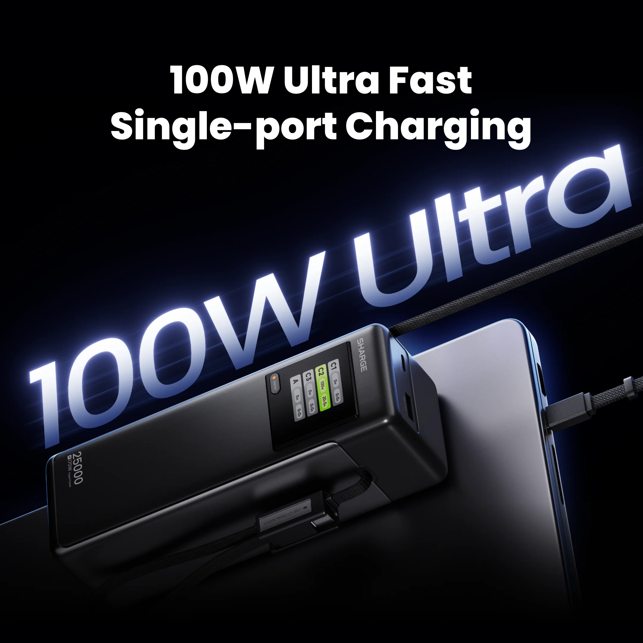 SHARGE HyperTower 170W 25,000mAh 노트북 보조배터리 100W USB-C 포트 내장형 접이식 케이블 (맥북, 아이폰17, 갤럭시 S26 호환) SHARGE HyperTower 170W 25,000mAh 노트북 보조배터리 100W USB-C 포트 내장형 접이식 케이블 (맥북, 아이폰17, 갤럭시 S26 호환) 이미지 2