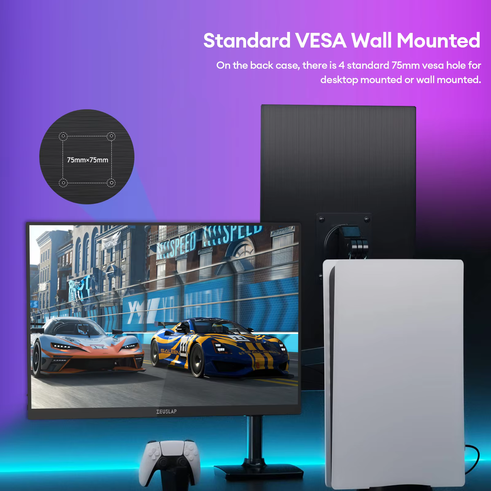 ZEUSLAP 16" 2.5K 144hz 터치 스크린 휴대용 모니터 2560*1600 100%sRGB 500Cd/m² 노트북 컴퓨터용 여행용 디스플레이 ZEUSLAP 16" 2.5K 144hz 터치 스크린 휴대용 모니터 2560*1600 100%sRGB 500Cd/m² 노트북 컴퓨터용 여행용 디스플레이 이미지 3