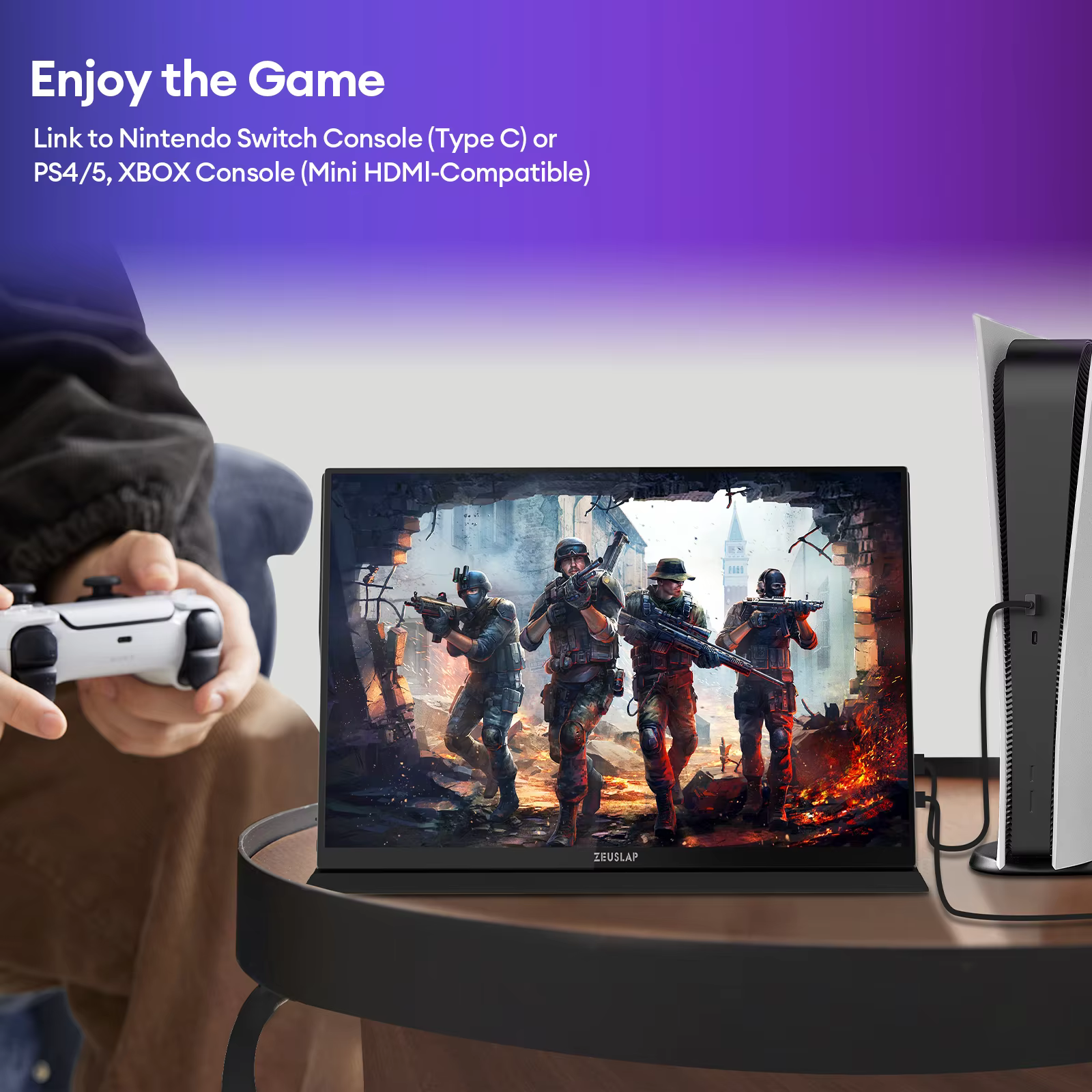 ZEUSLAP 16" 2.5K 144hz 터치 스크린 휴대용 모니터 2560*1600 100%sRGB 500Cd/m² 노트북 컴퓨터용 여행용 디스플레이 ZEUSLAP 16" 2.5K 144hz 터치 스크린 휴대용 모니터 2560*1600 100%sRGB 500Cd/m² 노트북 컴퓨터용 여행용 디스플레이 이미지 6
