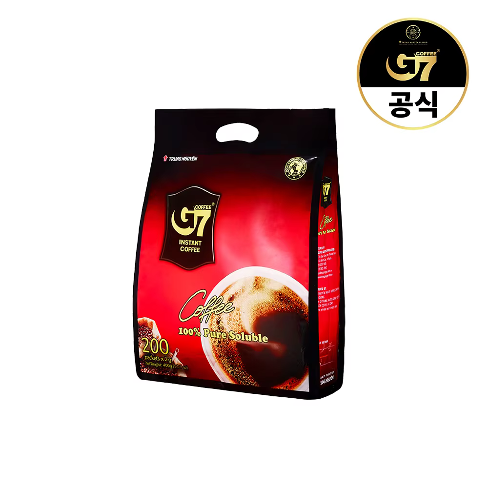 G7커피 퓨어블랙 2g x 200개입 / 블랙 인스턴트커피 아메리카노 이미지 1