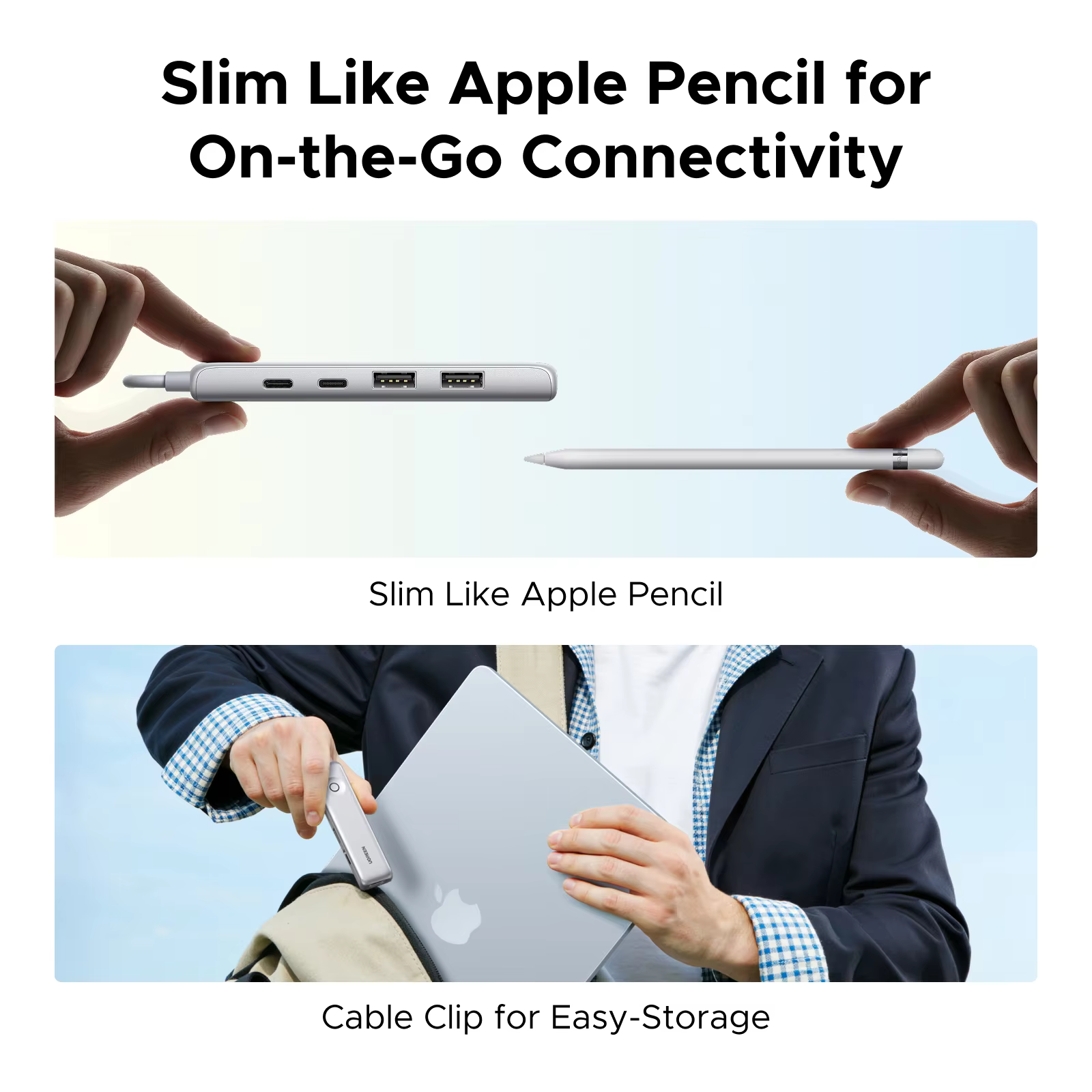 UGREEN 5-in-1 USB-C 허브 USB3.2 Gen2 10Gbps 데이터 전송 타입-C - 4K60Hz HDMI USB2.0 포트 PD100W (노트북, 맥북, HP, 델 호환) UGREEN 5-in-1 USB-C 허브 USB3.2 Gen2 10Gbps 데이터 전송 타입-C - 4K60Hz HDMI USB2.0 포트 PD100W (노트북, 맥북, HP, 델 호환) 이미지 5