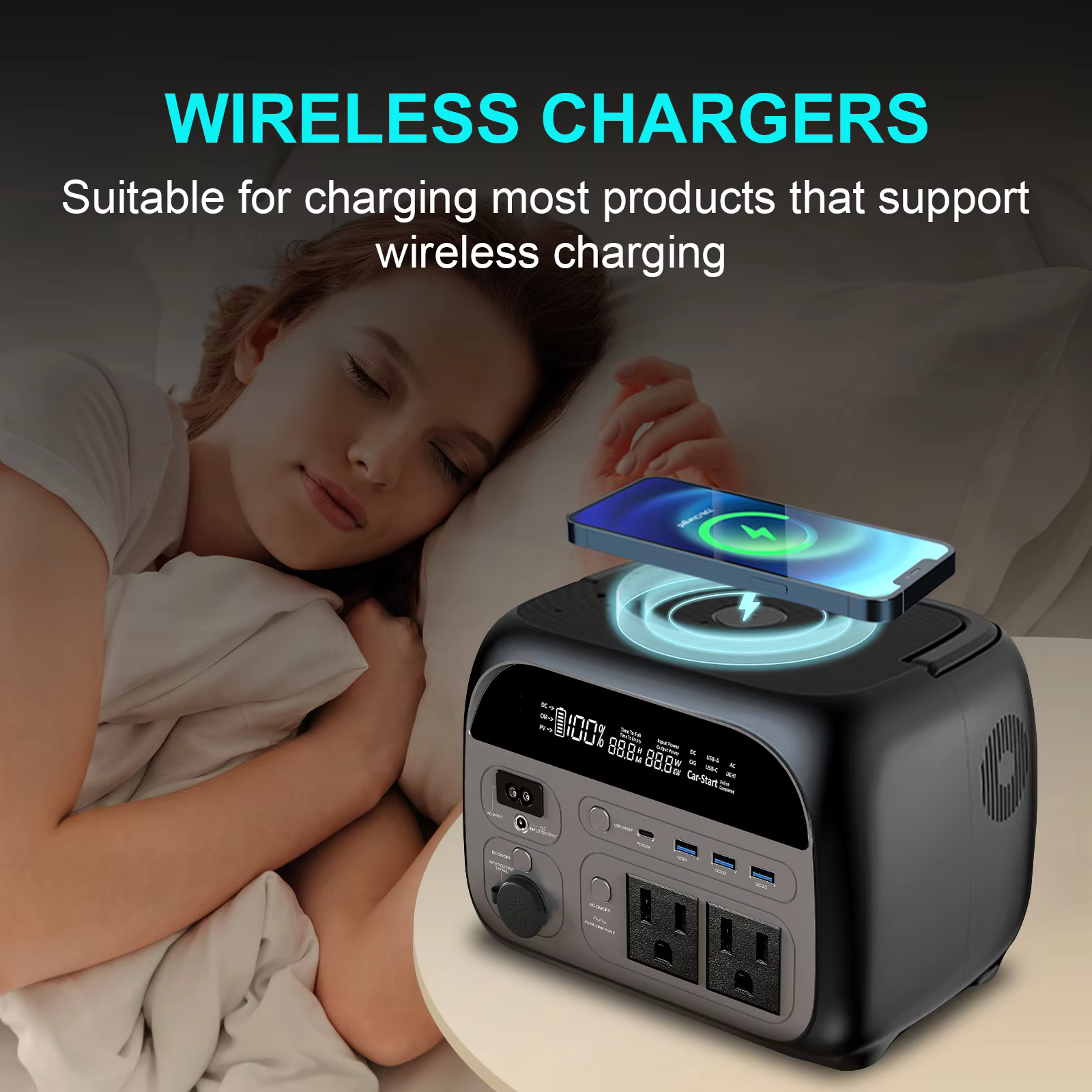 CTOLITY AP400 500W 휴대용 발전소 345.6Wh 108000mAh 태양광 발전기 LiFePo4 배터리 AC 에너지 저장 공급 캠핑 RV 이미지 4
