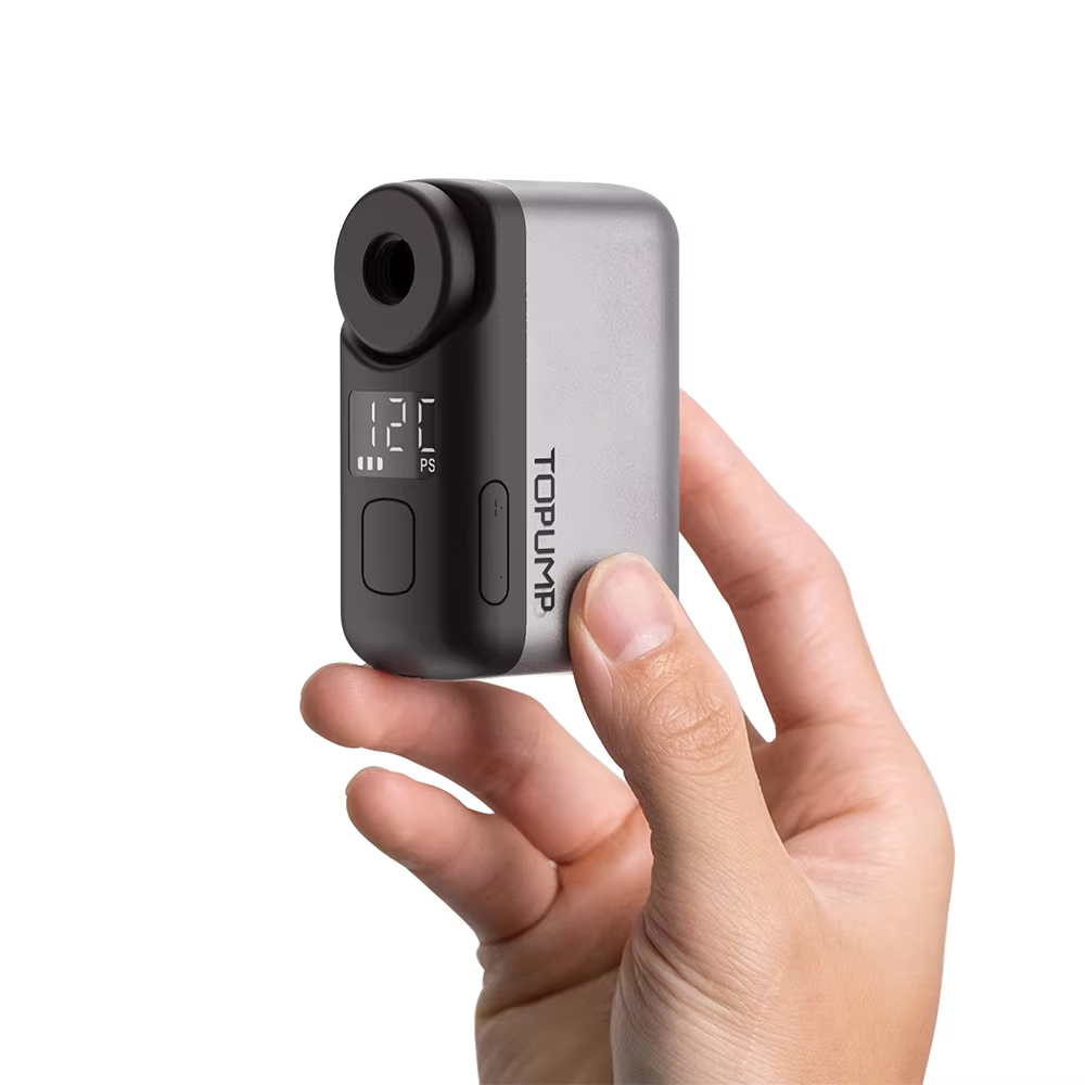 TOPUMP TB2 PRO 자전거 무선 타이어 팽창기 용 미니 휴대용 전기 펌프 120PSI 최대 450mAh 배터리 (화면 고속 충전 포함) 이미지 2