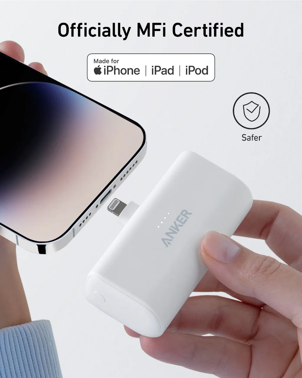Anker 621 Powerbank 5,000mAh 12W 휴대용 충전기(라이트닝 커넥터 내장형 배터리 팩 포함) iPhone 14와 호환 가능 Anker 621 Powerbank 5,000mAh 12W 휴대용 충전기(라이트닝 커넥터 내장형 배터리 팩 포함) iPhone 14와 호환 가능 이미지 3